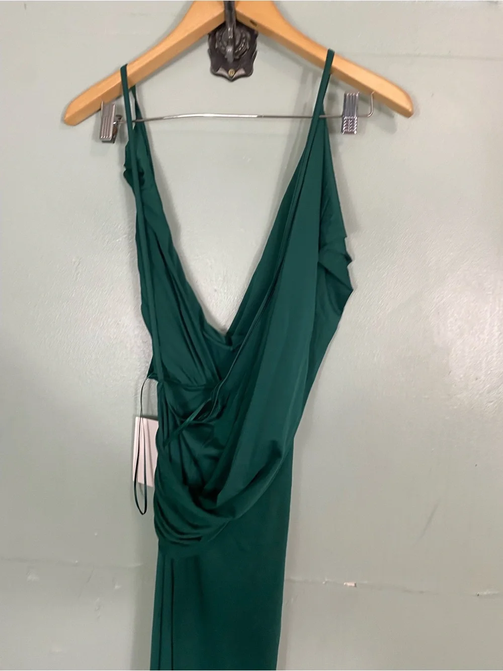 Free People‎ Roxanne Dress Stretchy Slouchy Lagenlook Emerald Green Medium